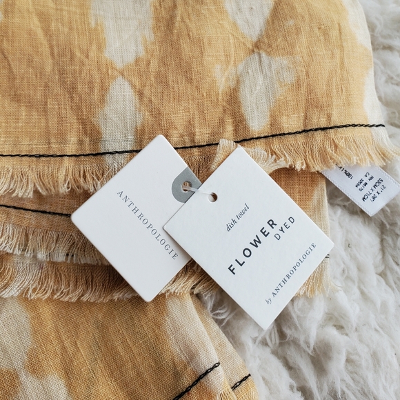 Anthropologie Marigold Linen Dish Towel - Sunrise - Picture 7 of 9